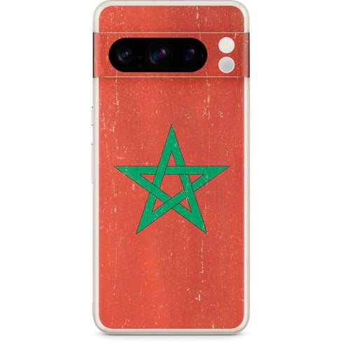 Morocco Flag Distressed Google Pixel 8 Pro Skin
